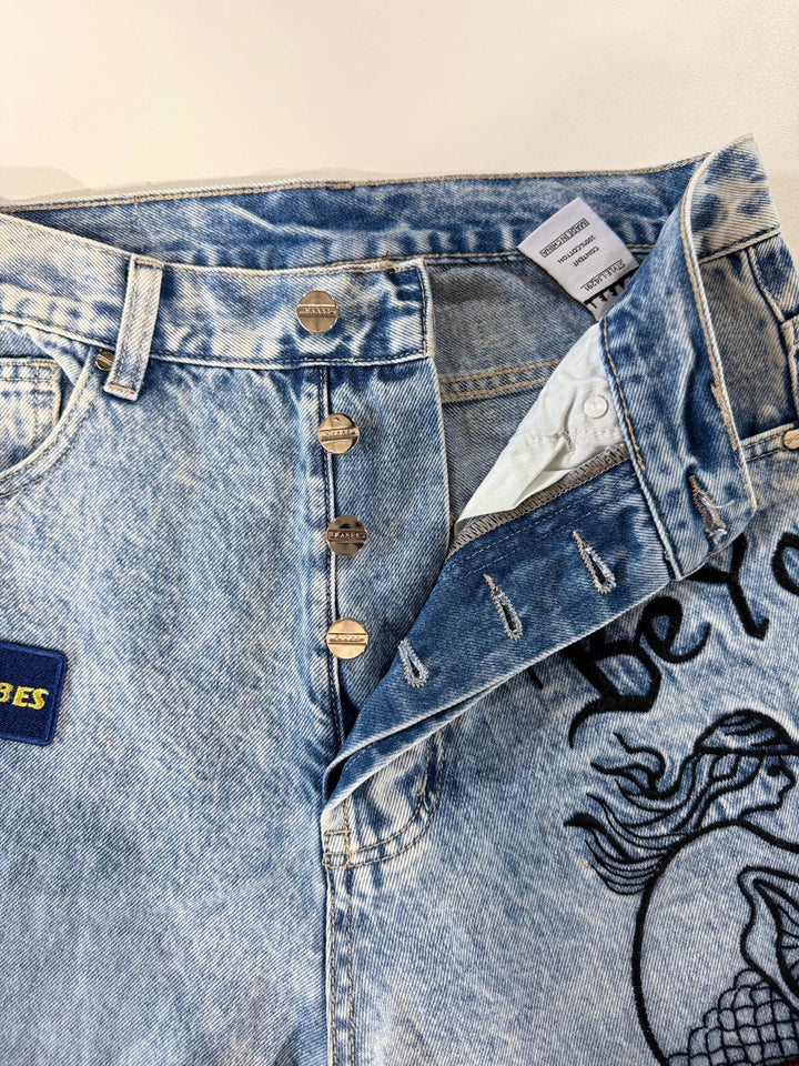 THE MERMAID RACING DENIM JEANS