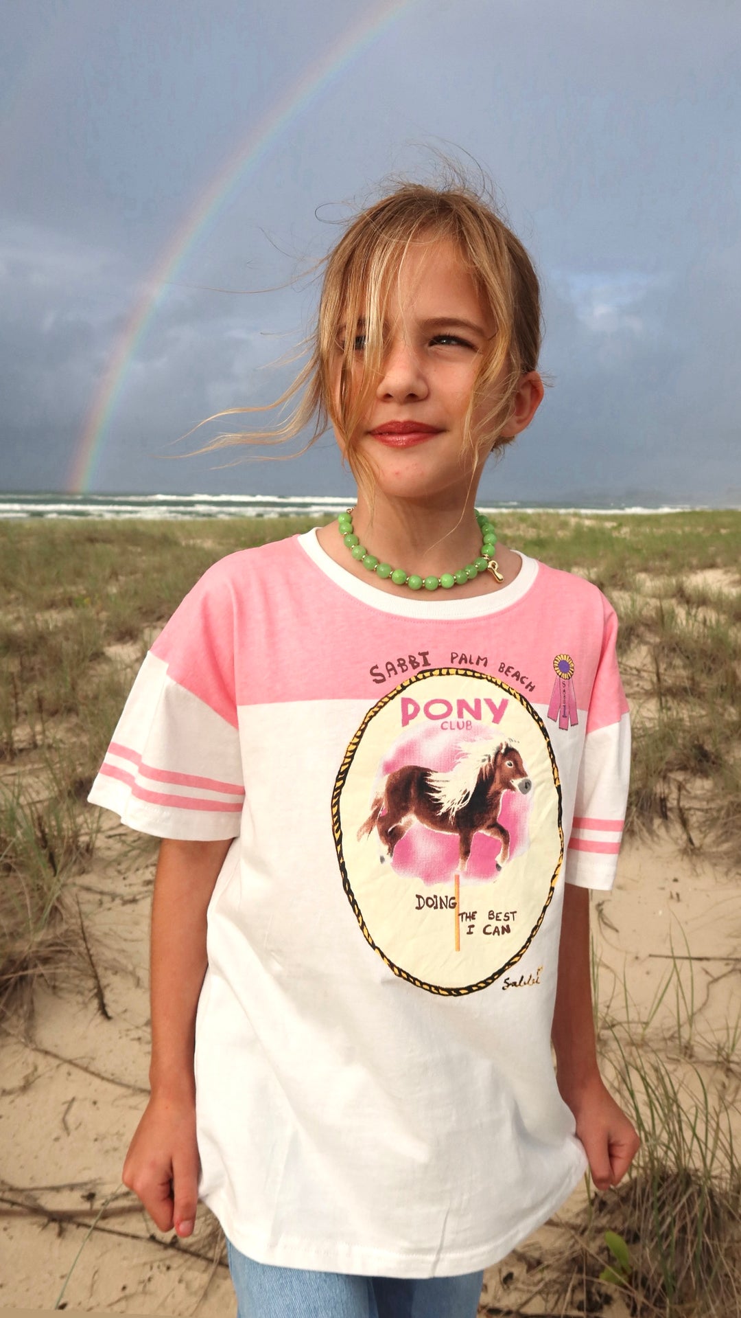 THE KIDS PONY CLUB TEE - PINK