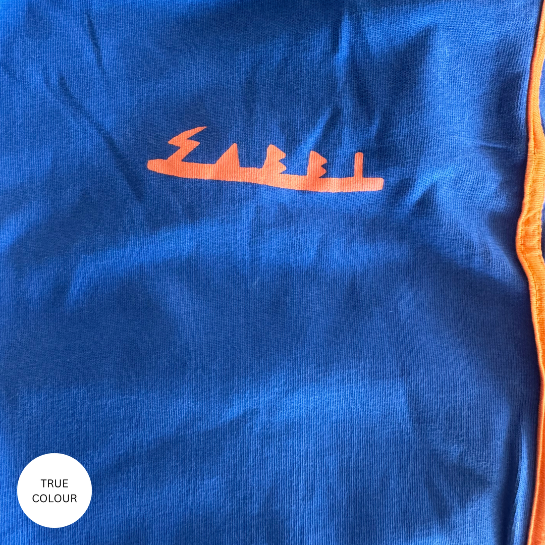 THE CHIDO PANTS - ROYAL & ORANGE