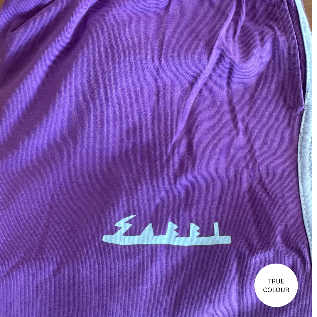 THE CHIDO PANTS - PURPLE & AQUA BLUE