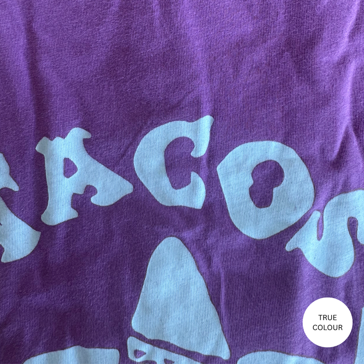 THE VERY OVERSIZED TACO & TEQUILA TEE - PURPLE & AQUA BLUE