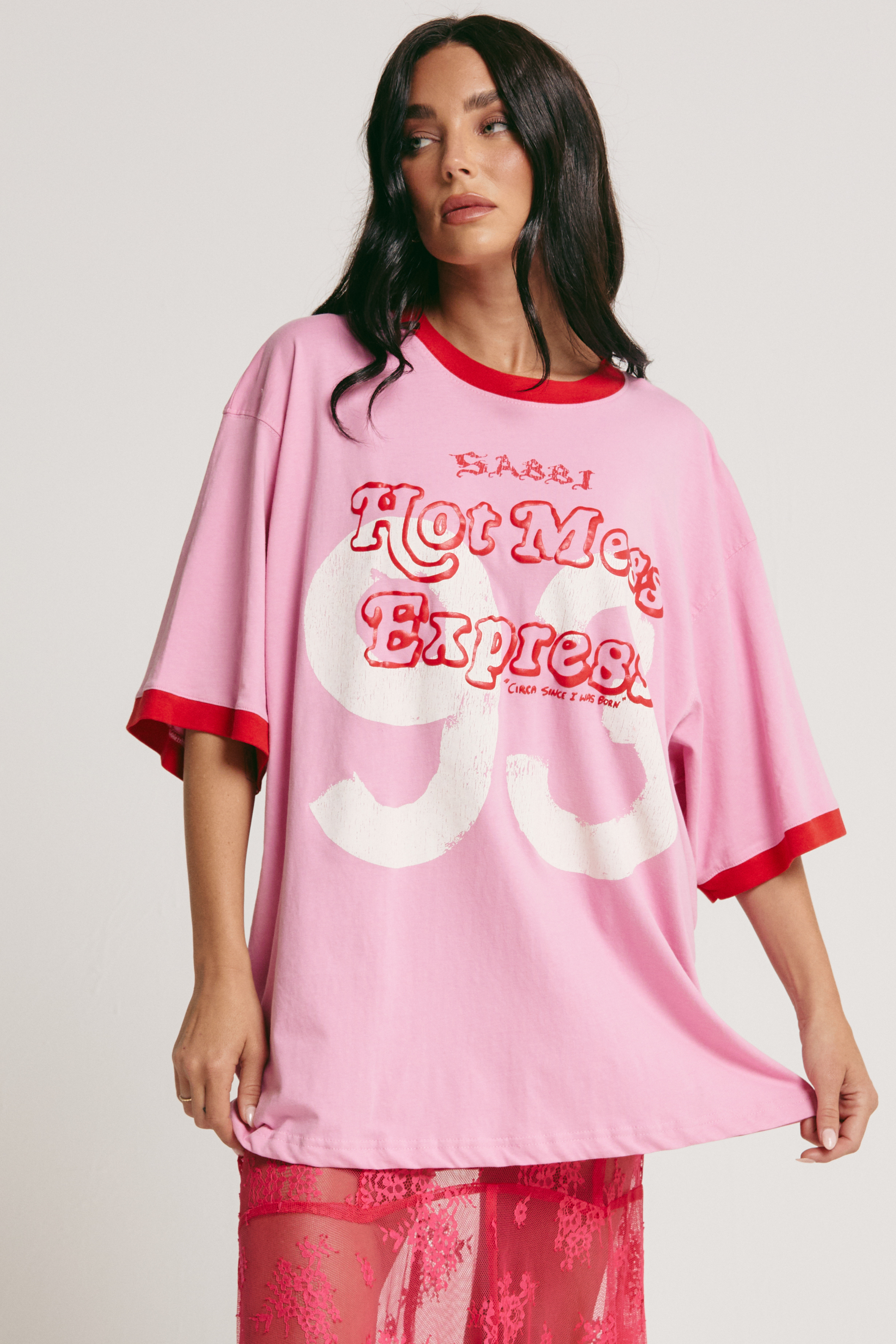トップス house on the hill S/S Tee (Pink) 90cm Sabbi | The Very Oversized Hot Mess Express Tee - Pink – SABBI
