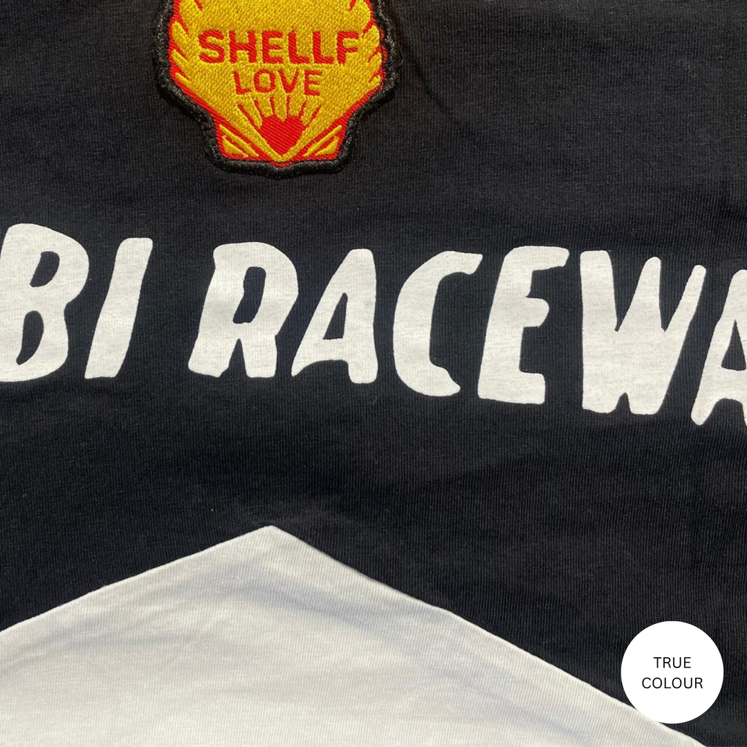 THE LONG SLEEVE MERMAID RACING TEE - BLACK & WHITE