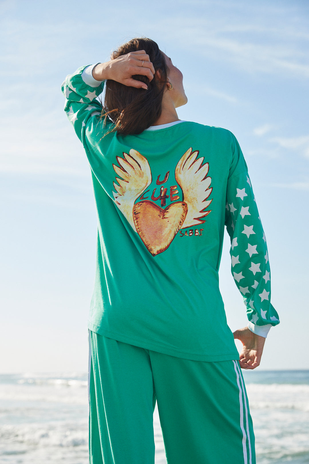 THE YOU CUTE LONG SLEEVE TEE - GREEN