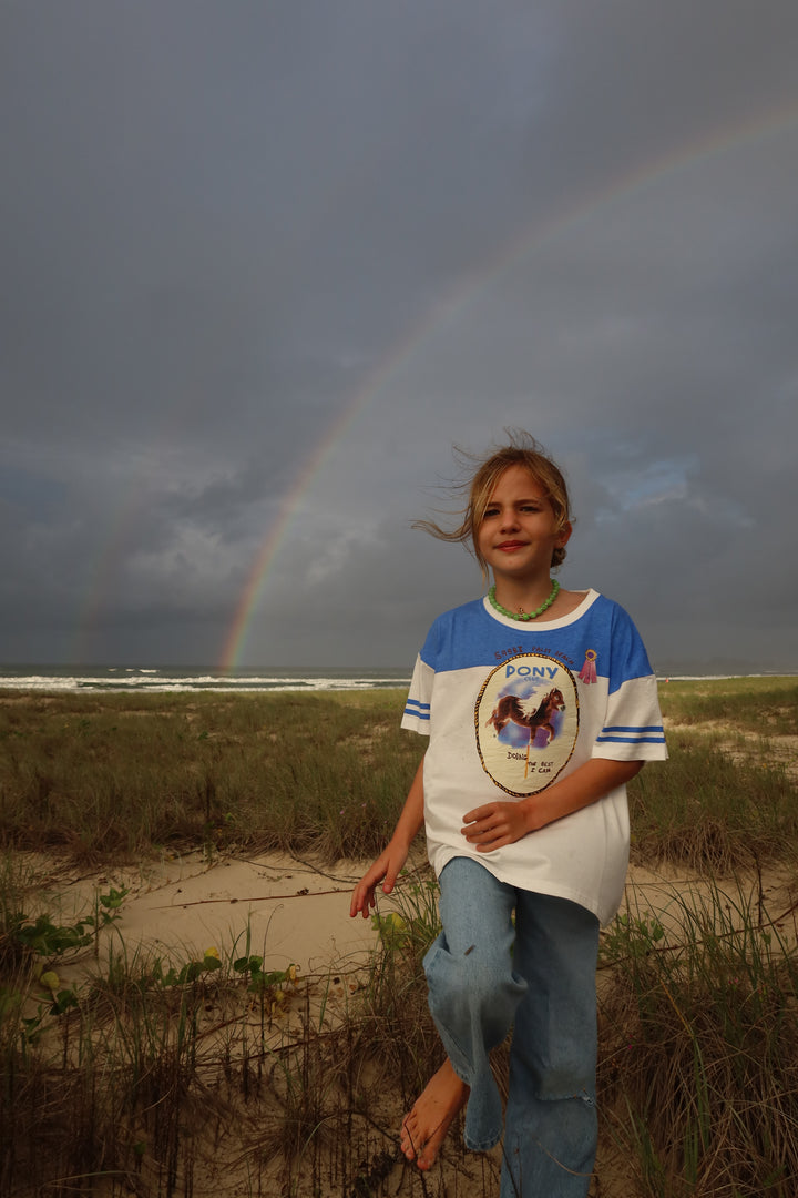 THE KIDS PONY CLUB TEE - BLUE