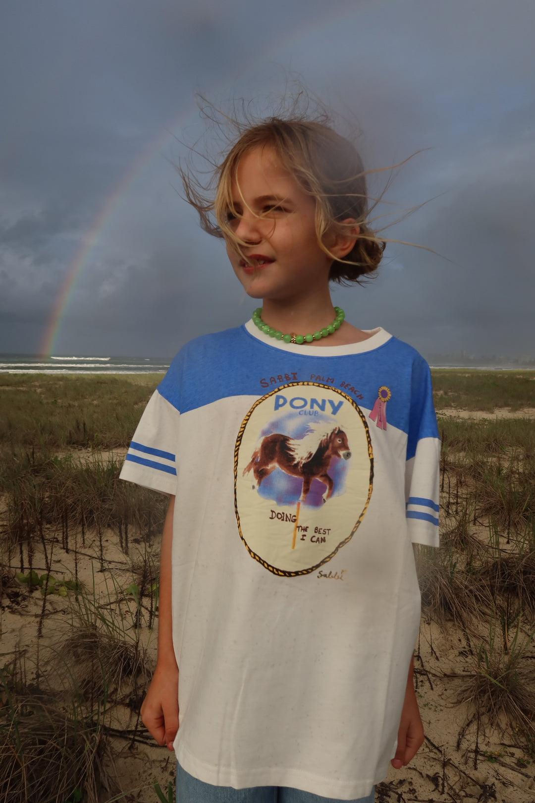 THE KIDS PONY CLUB TEE - BLUE