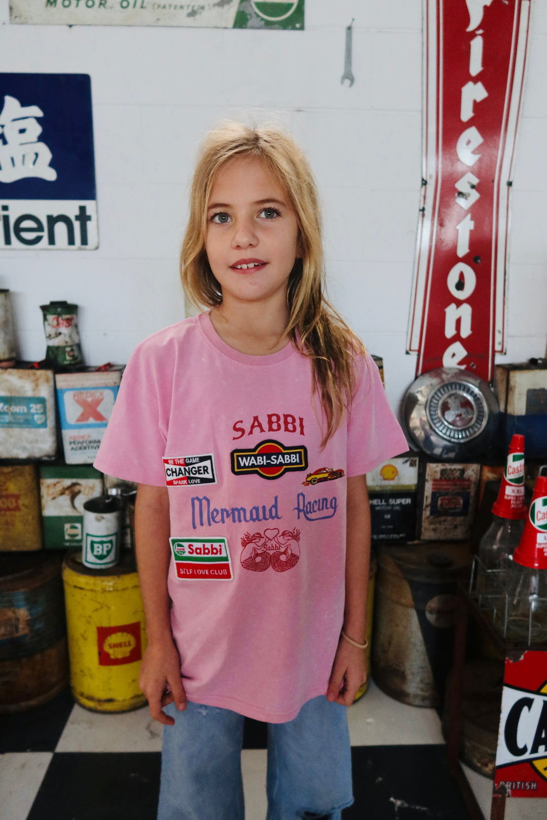 KIDS SABBI RACING TEE - PINK