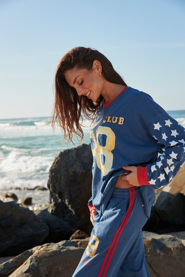 THE YOU CUTE LONG SLEEVE TEE - BLUE