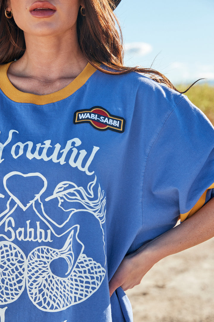 THE VERY OVERSIZED BEYOUTIFUL HOTEL TEE - BLUE