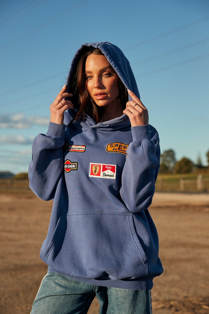 BE YOUTIFUL HOTEL HOODIE - BLUE