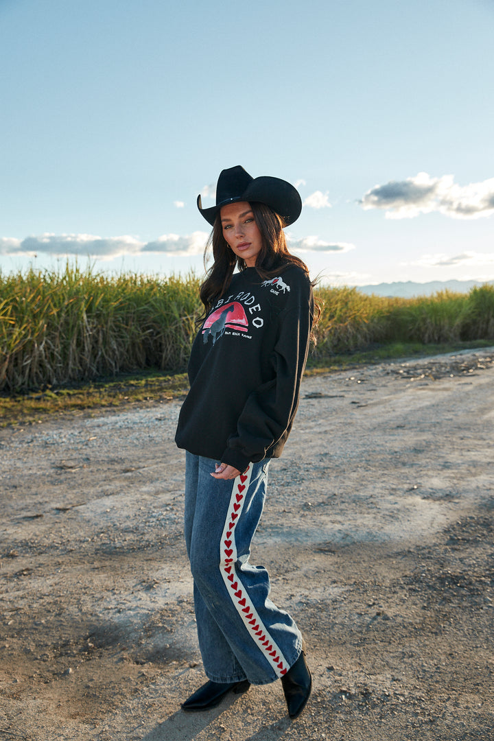 I LOVE COUNTRY MUSIC CREW - BLACK