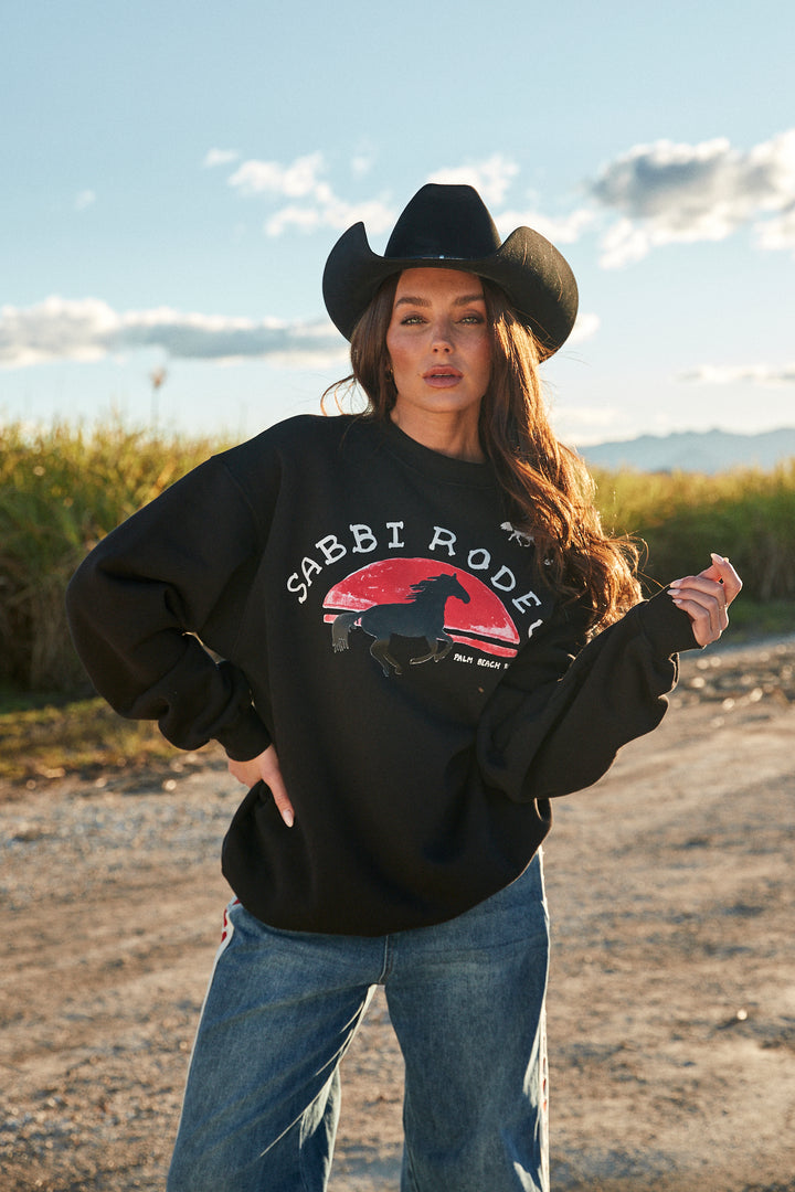 I LOVE COUNTRY MUSIC CREW - BLACK