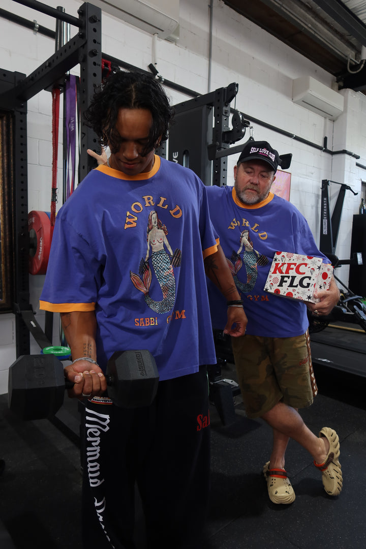 THE VERY OVERSIZED EXTRA FRIES GYM TEE - BLUE