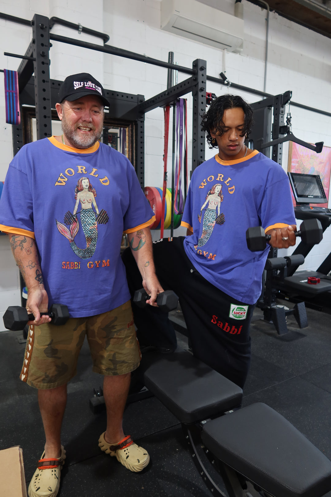 THE VERY OVERSIZED EXTRA FRIES GYM TEE - BLUE