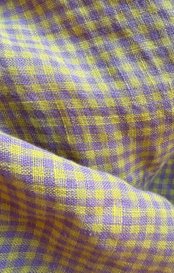 THE GINGHAM PANT - CHARTREUSE & PURPLE