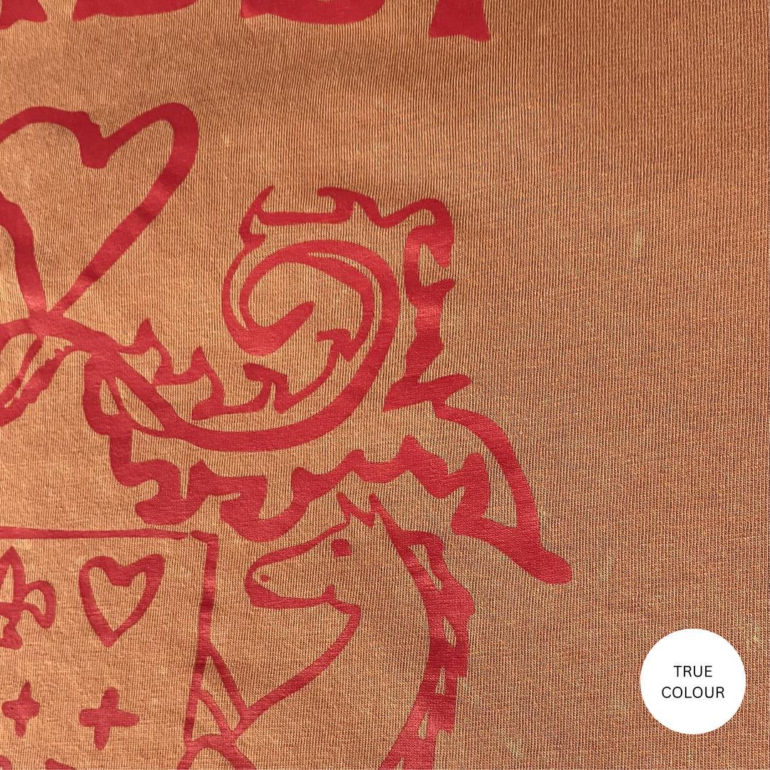 THE VERY OVERSIZED RACING BADGE TEE - MOCHA