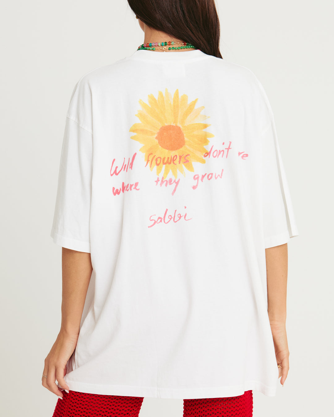 THE VERY OVERSIZED WILD FLOWER TEE - WHITE