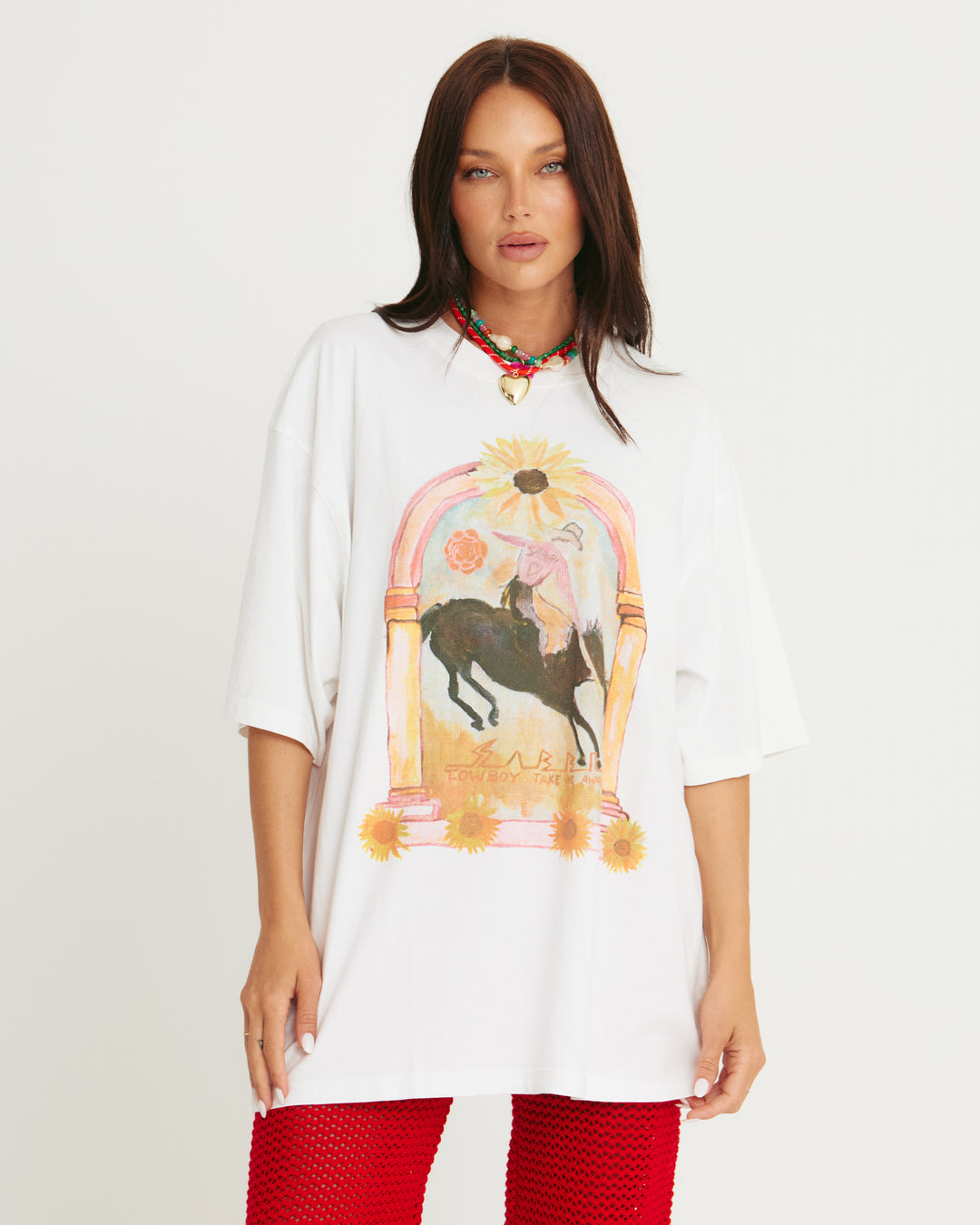 THE VERY OVERSIZED WILD FLOWER TEE - WHITE