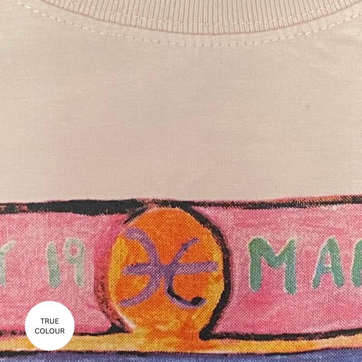 THE VERY OVERSIZED PISCES TEE - BLUSHING BRIDE