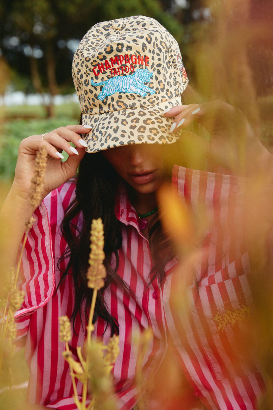 LEOPARD CHAMPAGNE TATTOO CAP