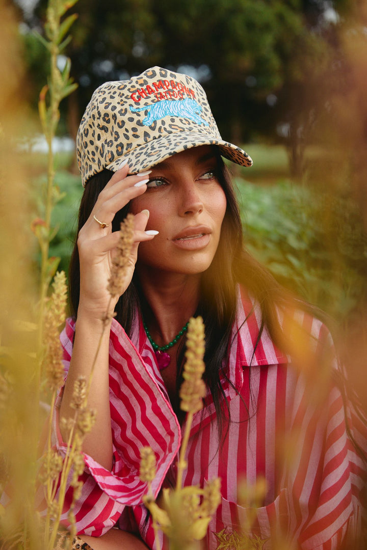 LEOPARD CHAMPAGNE TATTOO CAP