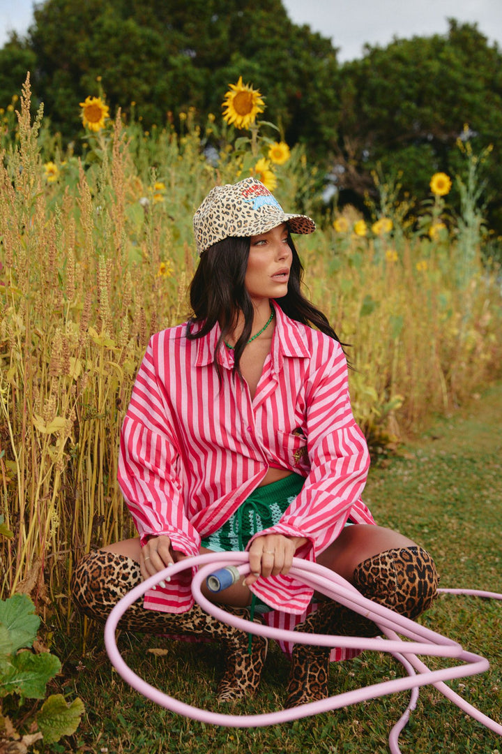 LEOPARD CHAMPAGNE TATTOO CAP