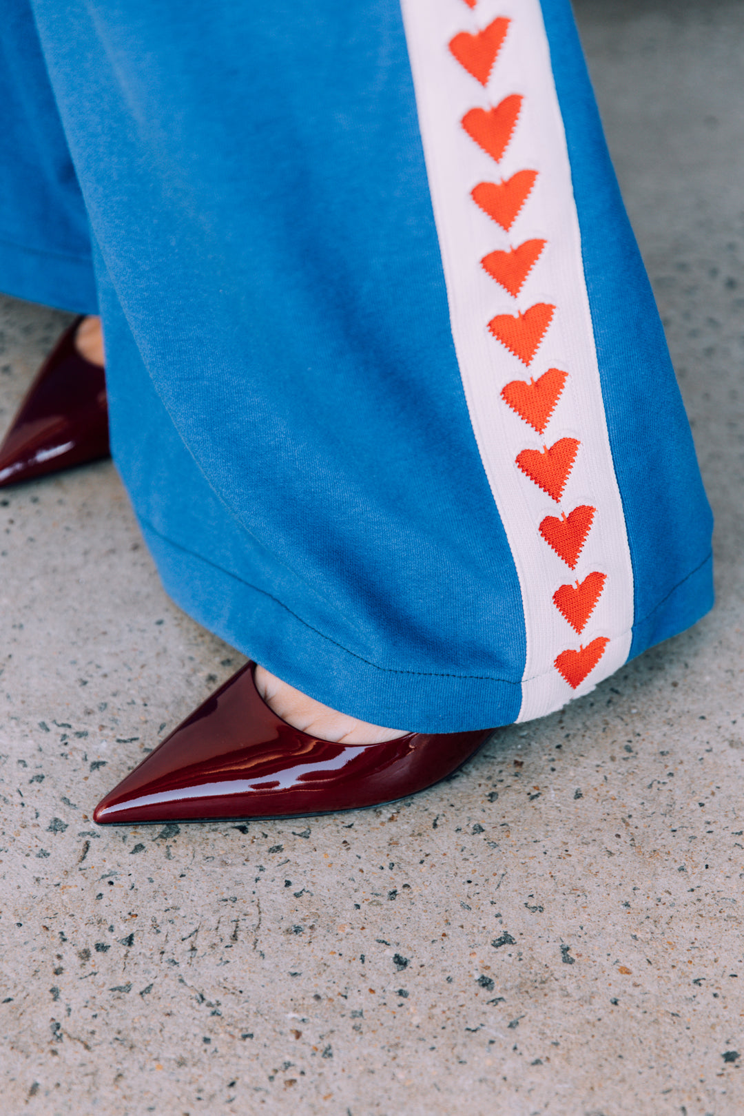 THE RAVING HEARTS PANTS - BLUE
