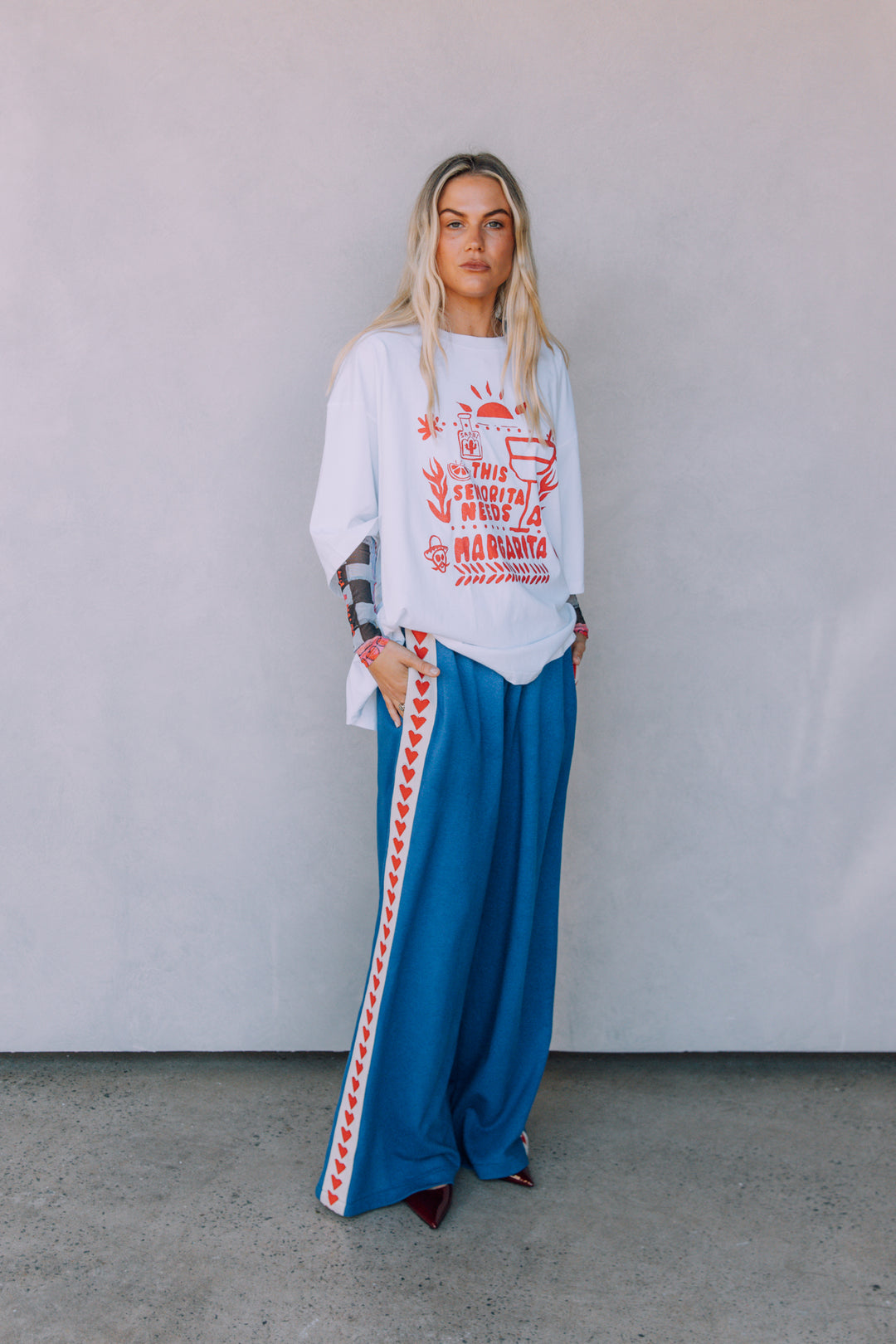 THE VERY OVERSIZED MARGIE TEE - RED