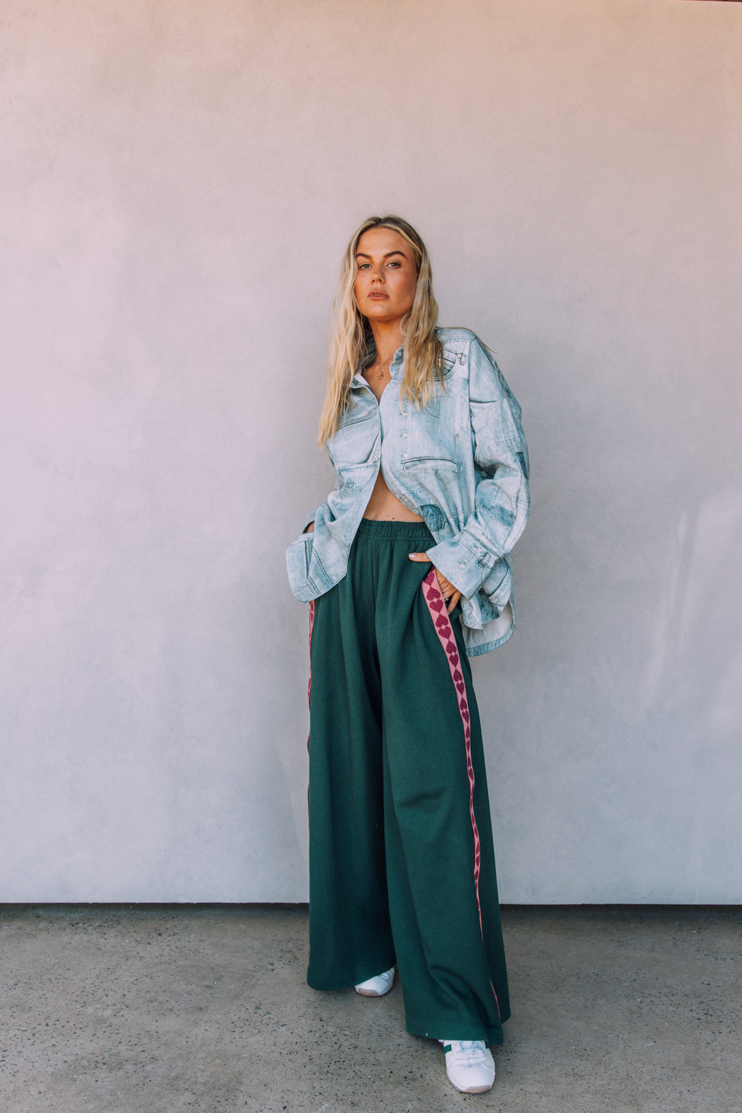 THE RAVING HEARTS PANTS - GREEN