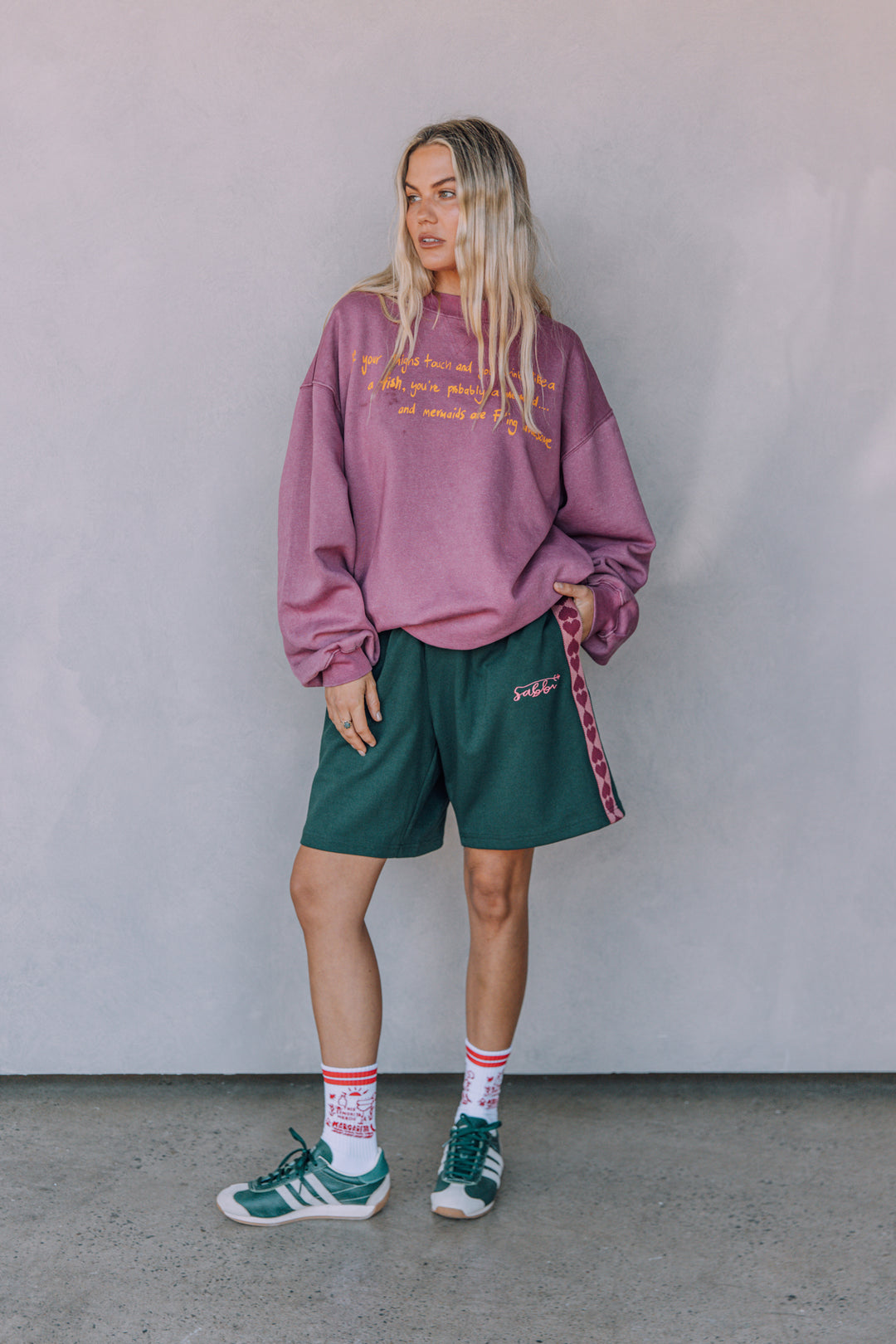 THE RAVING HEARTS SHORTS - GREEN