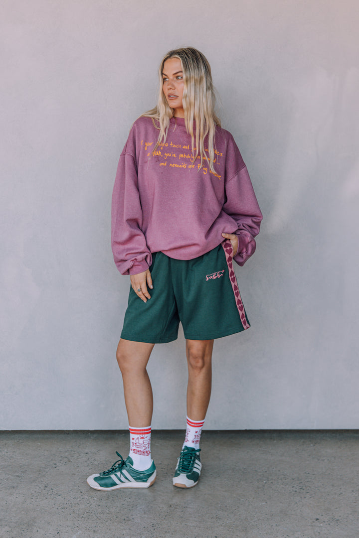 THE RAVING HEARTS SHORTS - GREEN