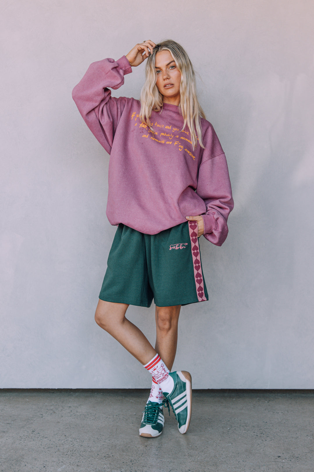 THE RAVING HEARTS SHORTS - GREEN