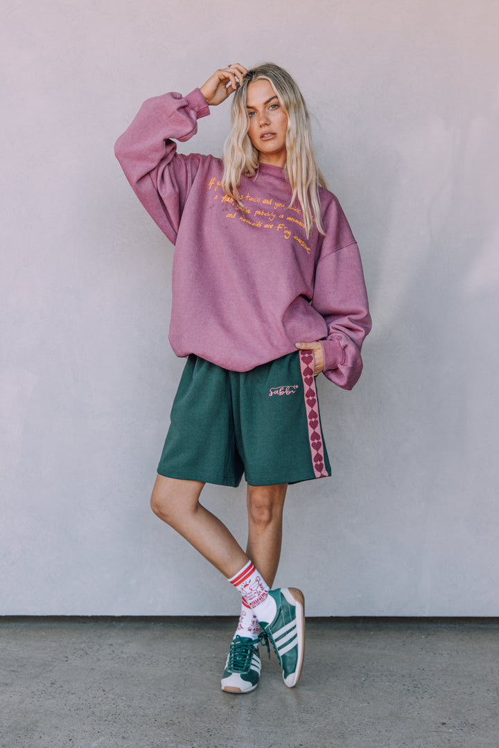 THE RAVING HEARTS SHORTS - GREEN