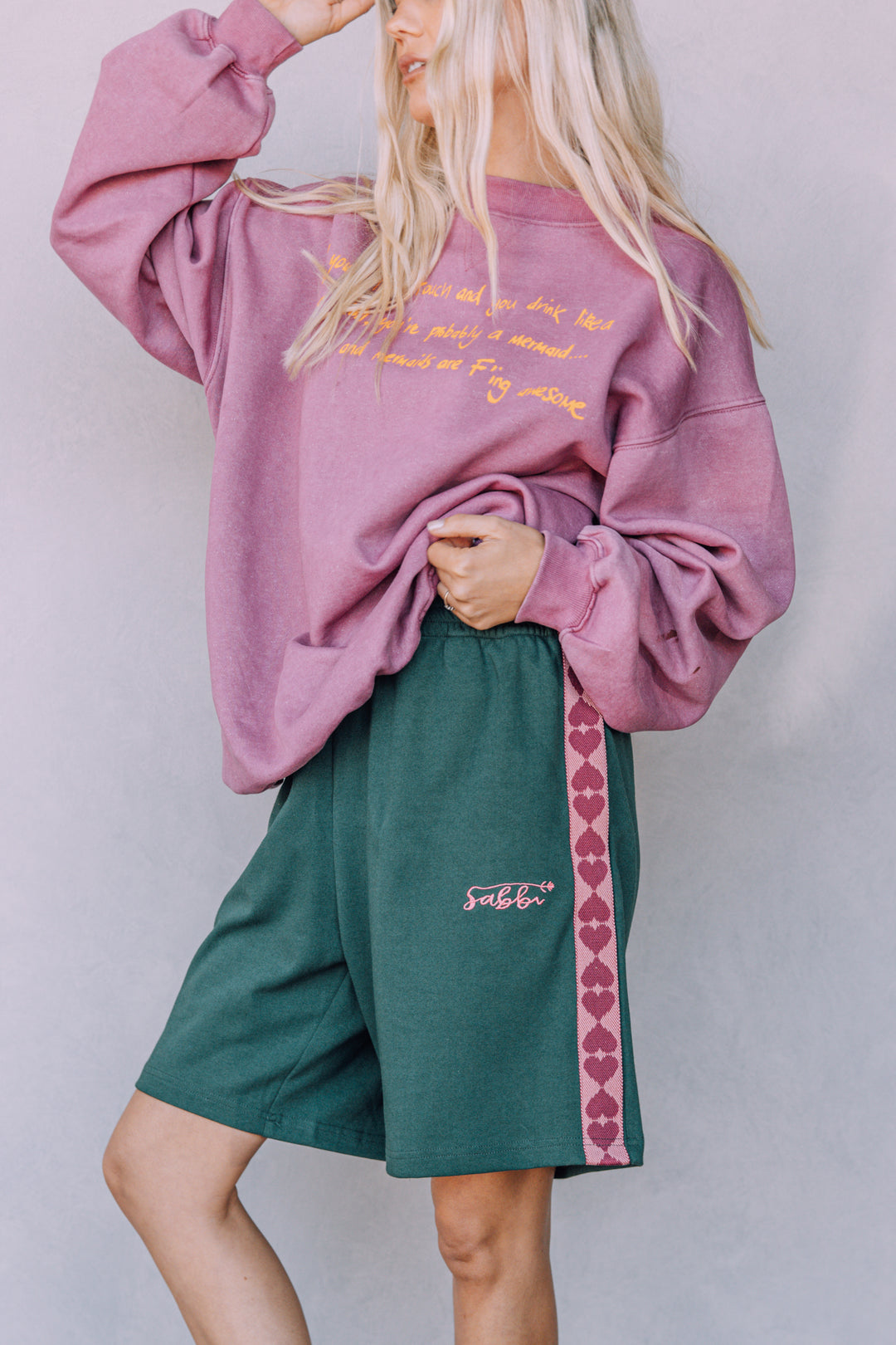 THE RAVING HEARTS SHORTS - GREEN