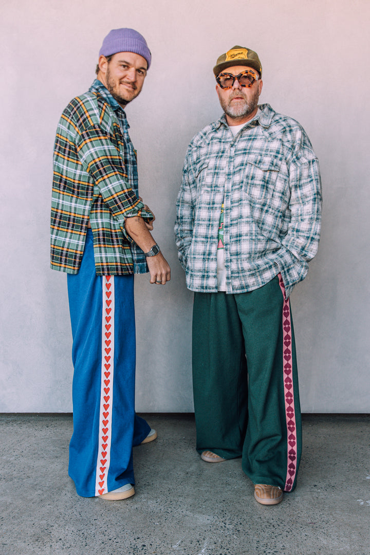 THE RAVING HEARTS PANTS - GREEN