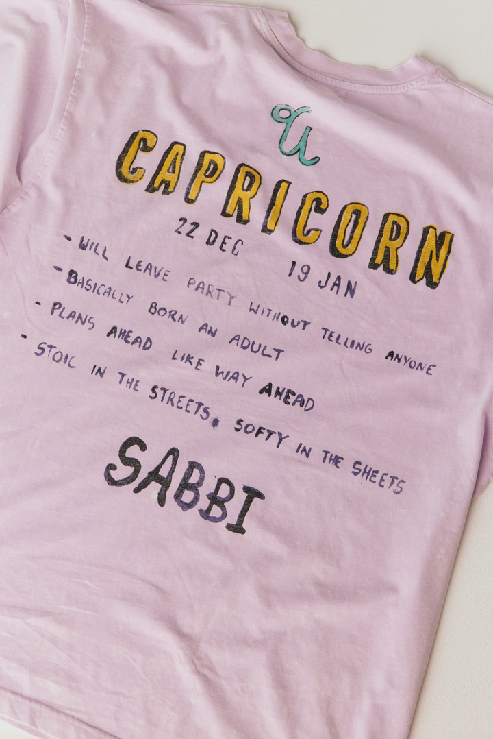 THE VERY OVERSIZED CAPRICORN TEE - LILAC