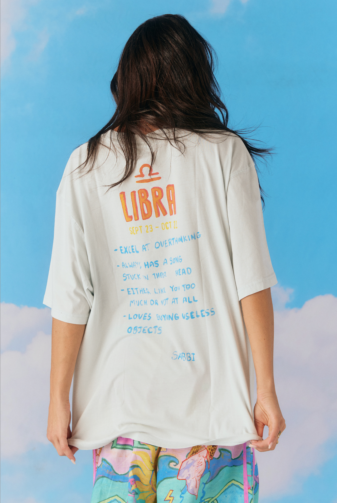 THE VERY OVERSIZED LIBRA TEE - ICE MELT