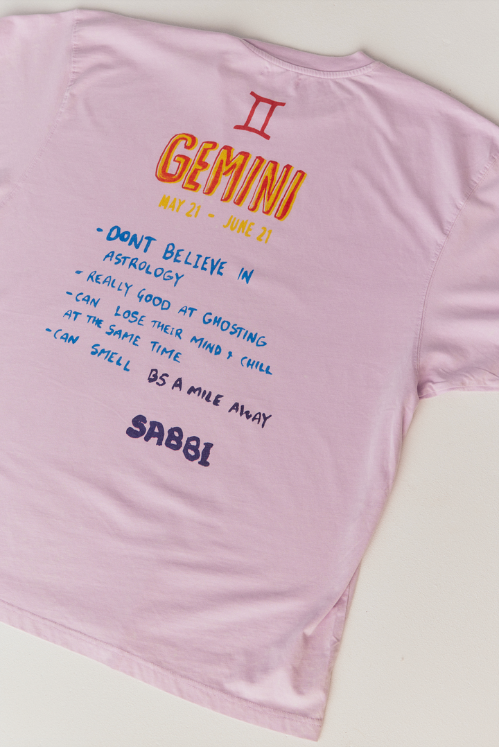 THE VERY OVERSIZED GEMINI TEE - LILAC