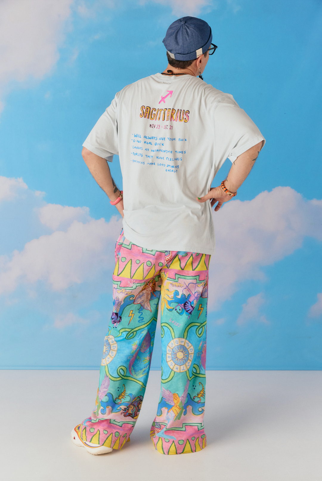 THE VERY OVERSIZED SAGITTARIUS TEE - LIGHT SKY BLUE