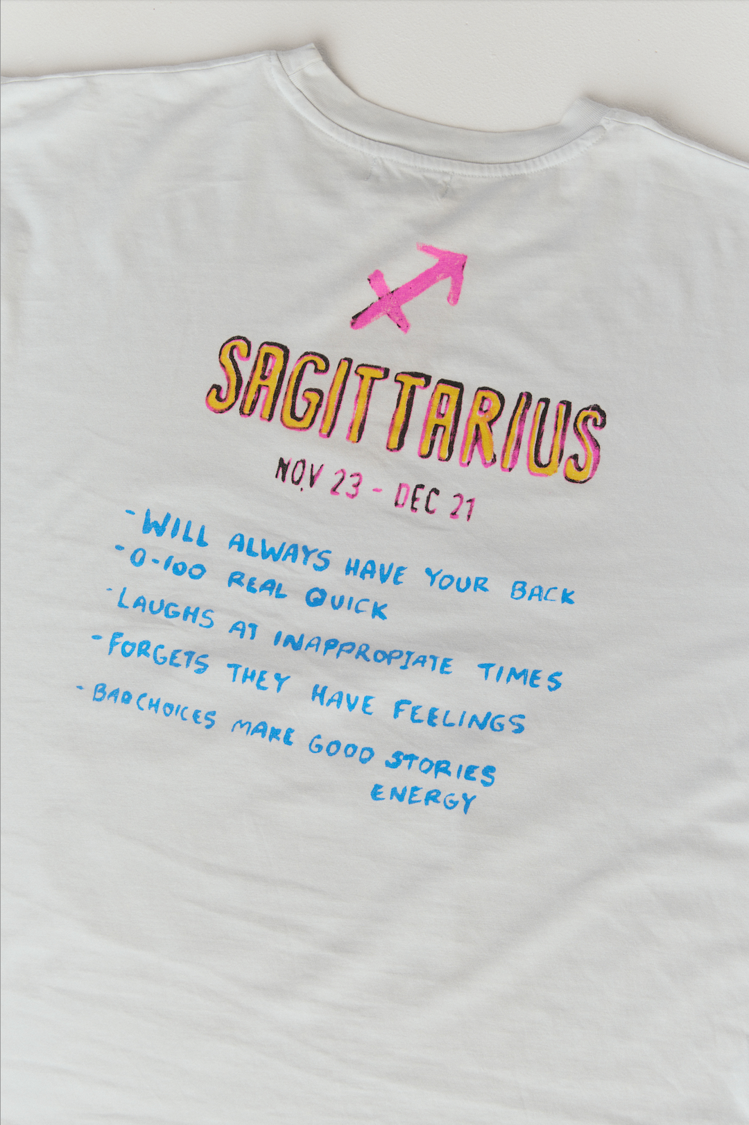 THE VERY OVERSIZED SAGITTARIUS TEE - LIGHT SKY BLUE
