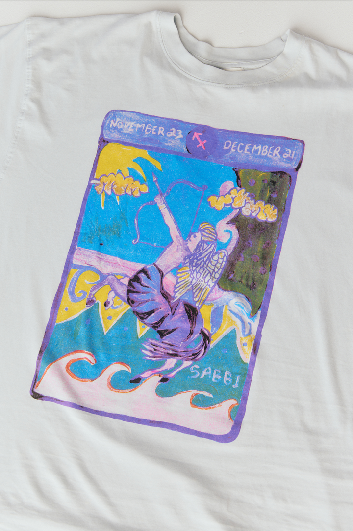 THE VERY OVERSIZED SAGITTARIUS TEE - LIGHT SKY BLUE