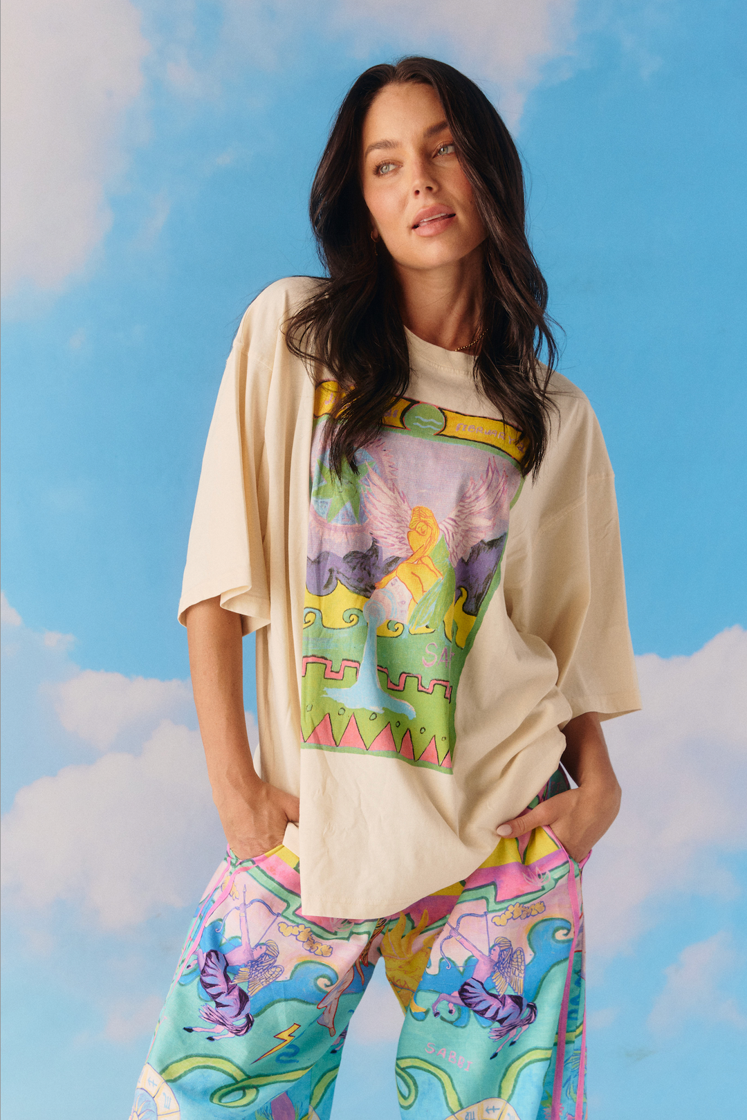 THE VERY OVERSIZED AQUARIUS TEE - SILENCE