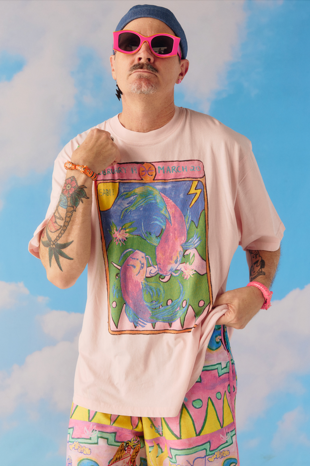 THE VERY OVERSIZED PISCES TEE - BLUSHING BRIDE