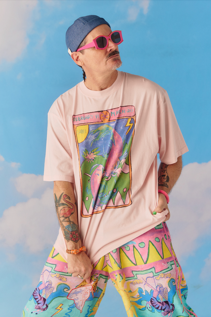 THE VERY OVERSIZED PISCES TEE - BLUSHING BRIDE