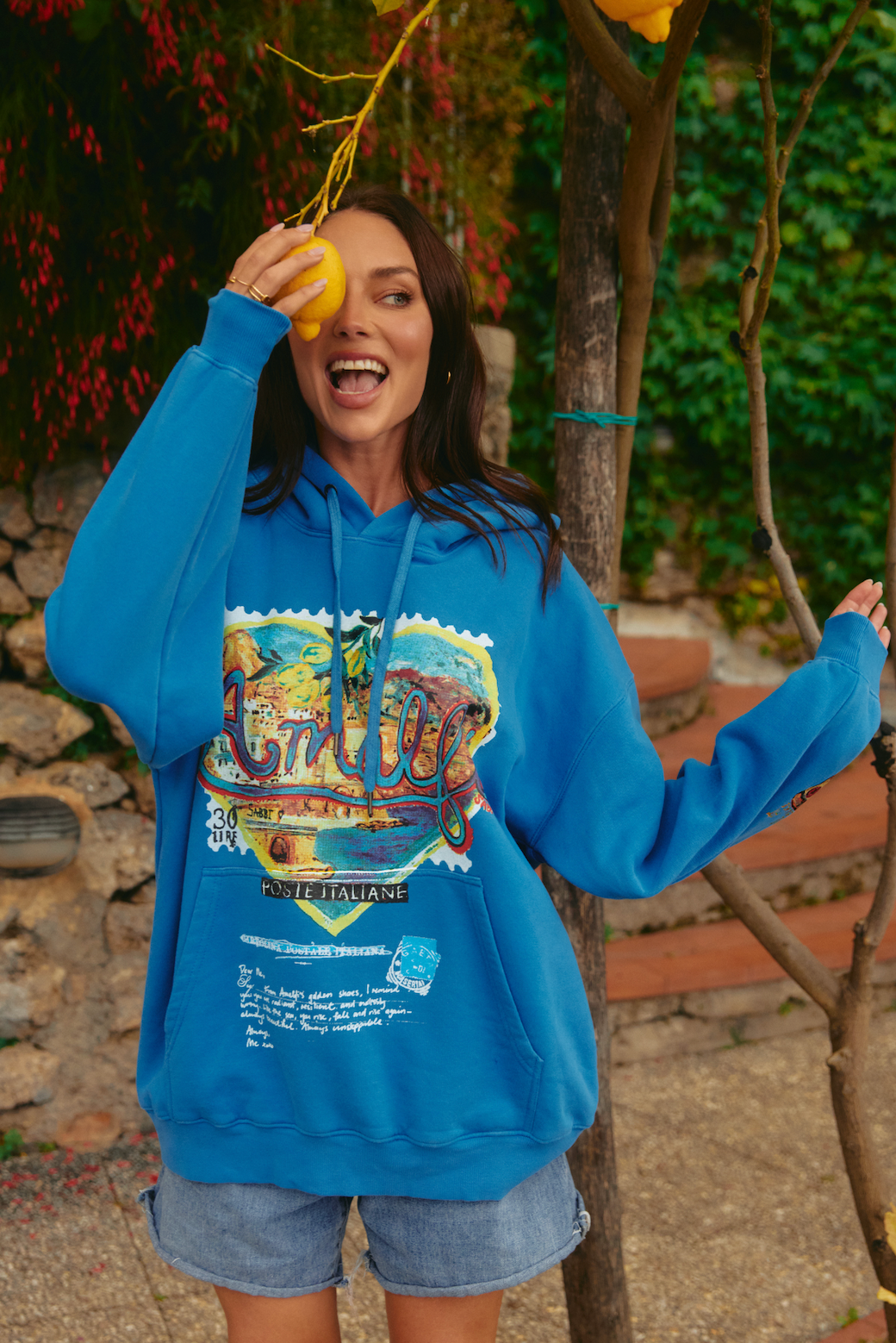 THE LOVE NOTES AMALFI HOODIE - BLUE