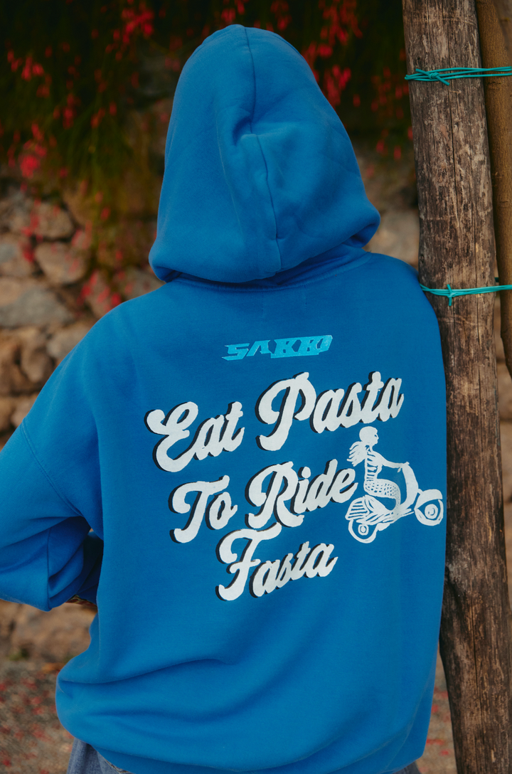 THE LOVE NOTES AMALFI HOODIE - BLUE