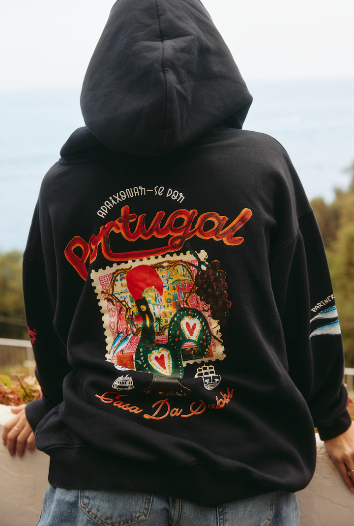 THE LOVE NOTES PORTUGAL HOODIE - BLACK