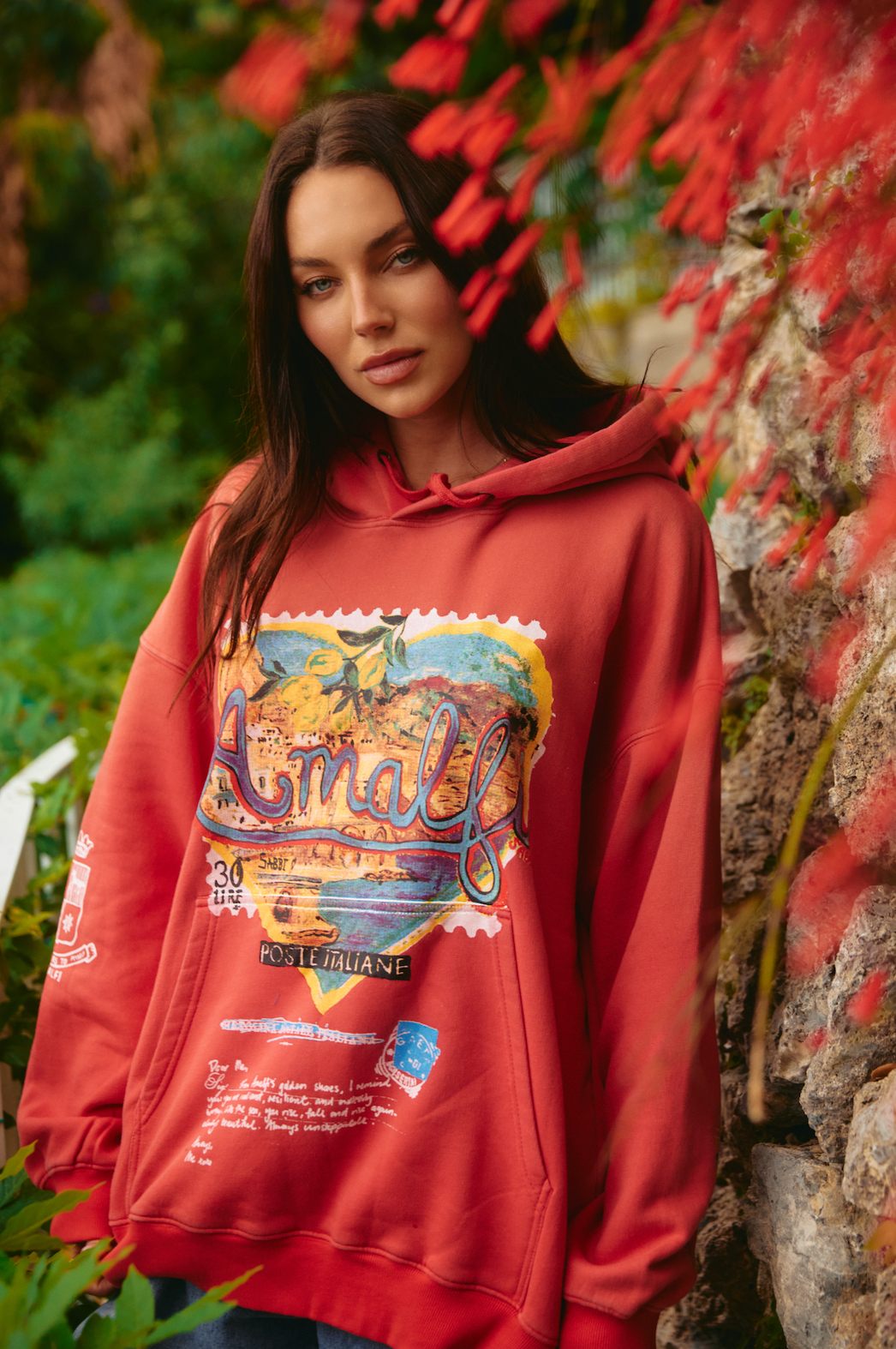 THE LOVE NOTES AMALFI HOODIE - RED
