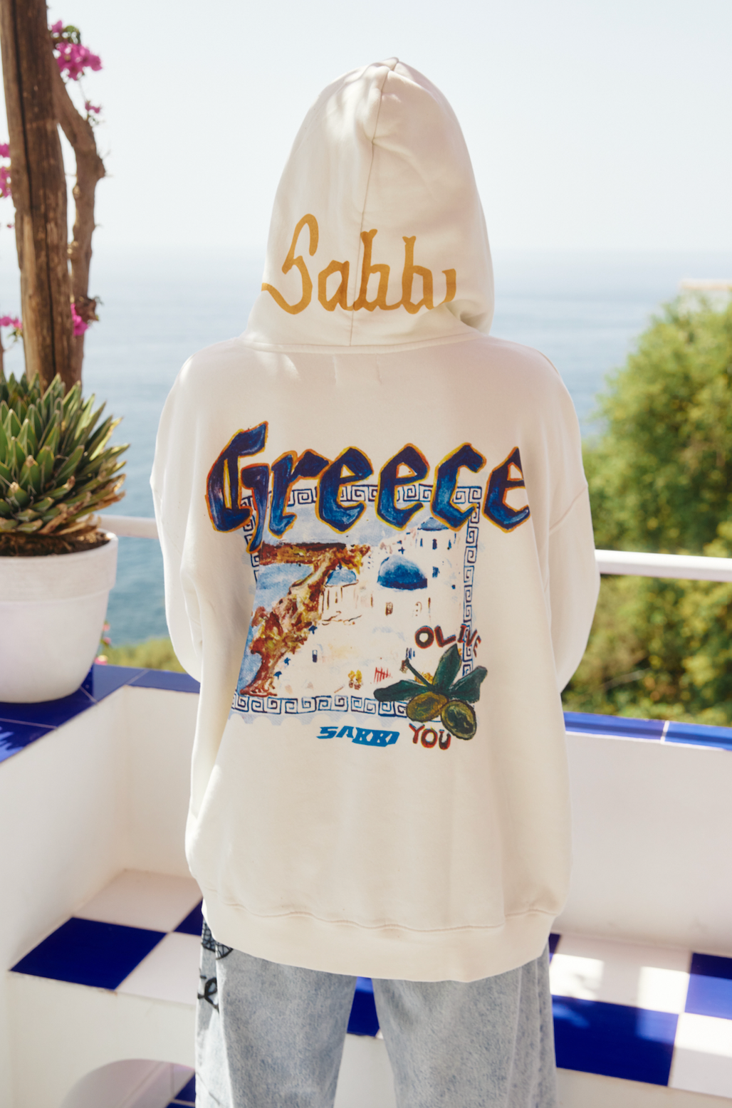 THE LOVE NOTES GREECE HOODIE - MARSHMALLOW
