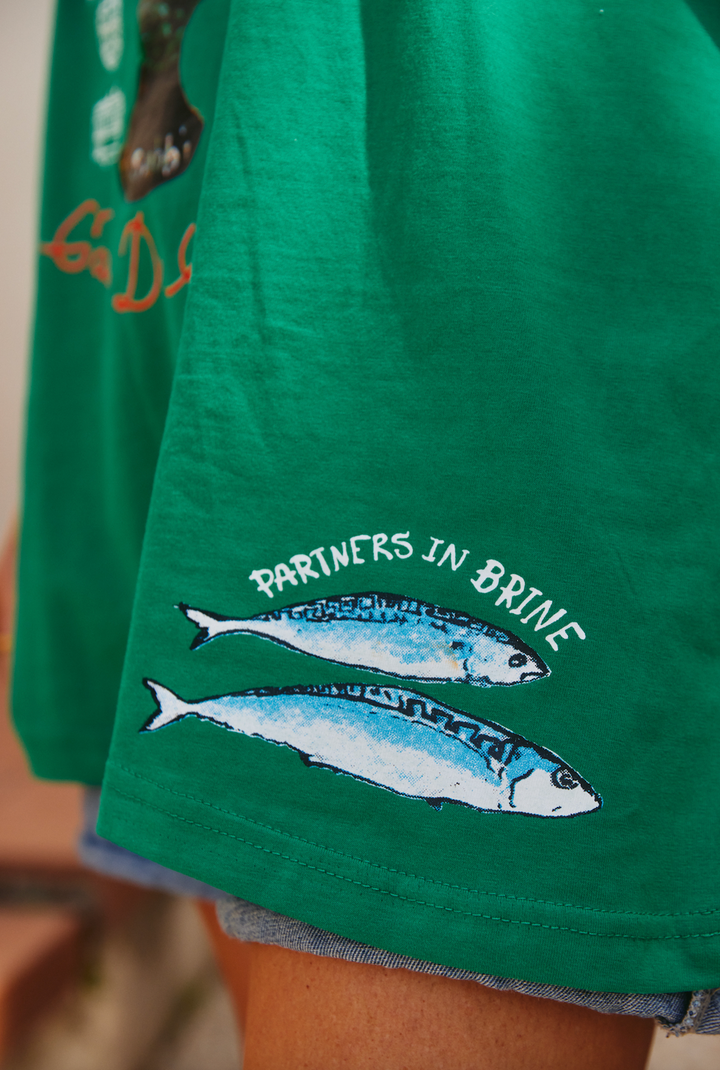 THE VERY OVERSIZED LOVE NOTES TEE - PORTUGAL - GREEN